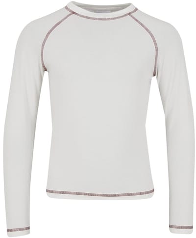 Urban Classics - Contrast Jersey Kinder Longsleeve shirt - Kids 110/116 - Gebroken wit