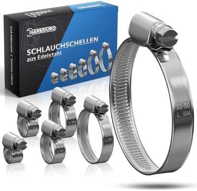 Dailygoods- Slangklemmen Set 24 Stuks - Slangklemmen RVS - Professionele Toepassingen - 8-50 mm - Premium Kwaliteit - Eerlijke Prijs - Buisklemmen