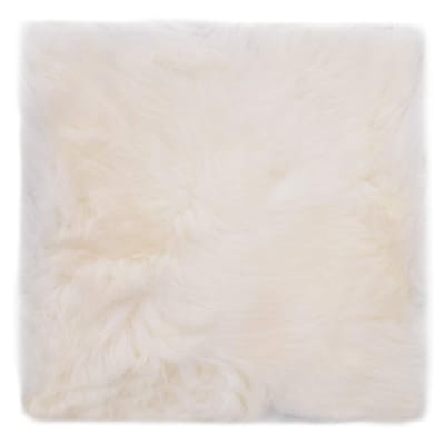 vidaXL - Stoelkussens - 2 - st - 40x40 - cm - echt - schapenvacht - wit