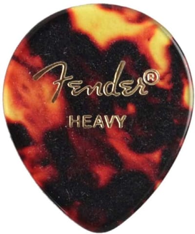 Fender 1980347900 12 Stuks 347 Vorm Zware Schelp Gitaarpicks Parelmoer