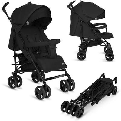 Lionelo Irma - Buggy - Wandelwagen- Lichte 7kg - tot 15 kg - Geveerde wielen - 360° - tot 5 jaar - Opbergmand - Verstelbare handgreep - Snel inklapsysteem - Compact formaat