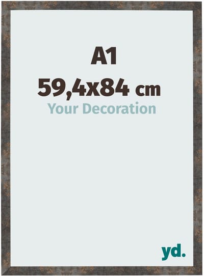 Your Decoration - Fotolijst A1 59,4x84 cm - MDF - Geoxideerd Metaal - Bologna