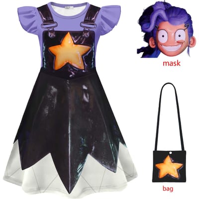 Jeu d'horreur pour enfants Temps de jeu Costume Cosplay Lily Robe Fille Chapitre 5 Lily Vêtements pour enfants Halloween Carnaval 130 black
