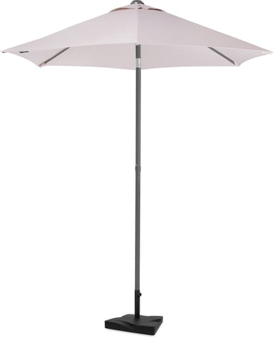 VONROC Premium Parasol Torbole – Ø200cm - Duurzame stokparasol – combi set incl. parasolvoet van 20 kg - UV werend doek - Beige – Incl. beschermhoes