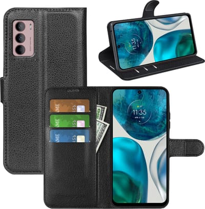 MobyDefend Hoesje - Geschikt voor Motorola Moto G42 - Kunstleren Wallet Book Case (Sluiting Voorkant) - Zwart