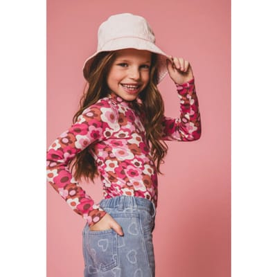 LOOXS Little Meisjes T-Shirt - Maat 98 in de kleur rood dessin van 97% Cotton 3% lycra - 2501-7416-987