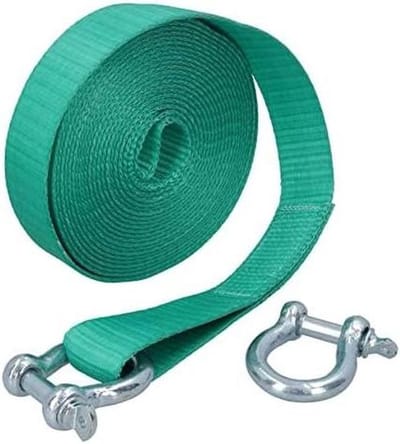 Herstelriem Sleeptouw - Trekriem Voertuig - Voertuig Noodhulp - Heavy Duty Singel - 5 Meter Lengte - Zwart