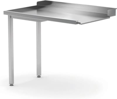 HENDI Uitlooptafel vaatwassers – linkerzijde – roestvast staal – verstelbare poten – 1000x700x850 mm