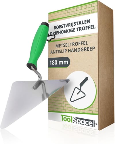Driehoekige Metseltroffel van Roestvrijstaal met Ergonomische Handgreep 180mm