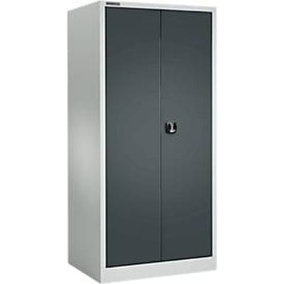 Schäfer Shop Select materiaalkast MSI 2609 S, versterkte uitvoering, tot 100 kg/plank, B 950 x D 600 x H 1935 mm, lichtgrijs/antracietgrijs