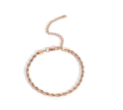 Twist enkelbandje | rose gekleurd