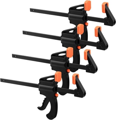 4 Stuks Quick Grip Klemmen - 8 Inch Ratchet Bar Klemmen voor Houtbewerking en DIY Projecten, Handige Eénhandige Quick-Release Klemmen