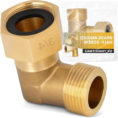 Aansluiting Hoek - Verbindingsstuk - Leiding Installatie - Versterkte Wand - 3/4'' - Goud