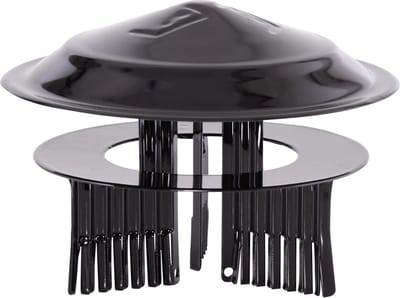 Regenkap Emaille Zwart 80-150mm voor Kachelpijp