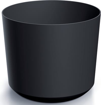 Prosperplast Plantenpot/bloempot Babylon - kunststof - buiten/binnen - antraciet grijs - D39 x H39 cm