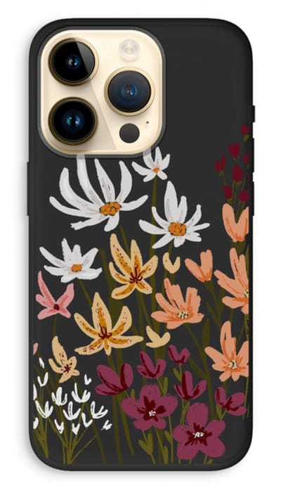 Case Company® - Hoesje geschikt voor iPhone 14 Pro hoesje - Painted wildflowers - Biologisch Afbreekbaar Telefoonhoesje - Bescherming alle Kanten en Schermrand