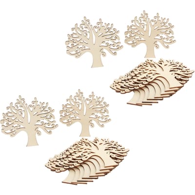 20 stuks Boomvorm Houtschilfers Multi-purpose Gladdere Oppervlakken Uniek Uiterlijk DIY Houtschilfers voor beige