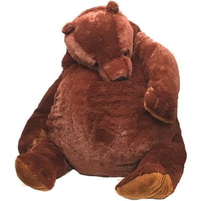 100cm Zacht Pluche Speelgoed Donkerbruine Beer Super Grote Knuffelkussen Dierlijk Kussen Kinder Verjaardagscadeau 100CM brown