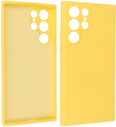 Fashion Backcover Telefoonhoesje - Color Hoesje - Geschikt voor Samsung Galaxy S22 Ultra - Geel