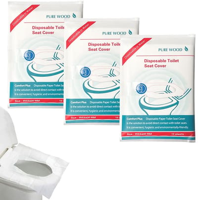 Allecto - Hygiënische Wegwerp-afdekkingen - Biologisch Afbreekbaar - Compact en Draagbaar - Bruin - Voor Reistoilet - Geschikt voor Volwassenen en ...