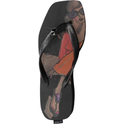 Uzurii | Teenslippers | Dames | Zwart | Maat 41/42