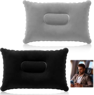 2 Stuks Opblaasbare Kampeer Kussens voor Comfortabel Slapen