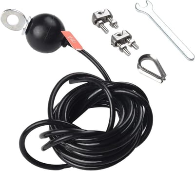 Vervangingskabel Staaldraad - Fitness Kabel - Thuis Trainen - Verstelbare Lengte - 4 Meter - Zwart