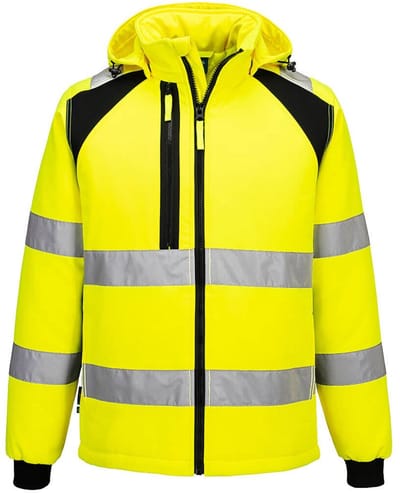 Portwest WX2 Hi-Vis gevoerd Softshell 2 (L) CD809 - Geel/Zwart - 4XL