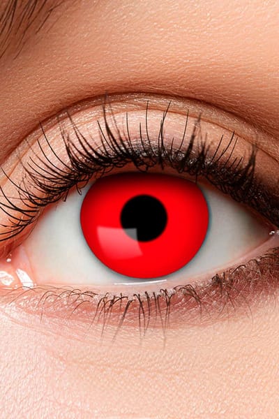 PartyXplosion kleurlenzen - Red Devil Lenzen rood - 1 week lenzen - rood. Carnaval / Feest / Halloween / Koningsdag / Festival