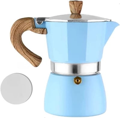 Koffiezetter - Espresso Maker - Koffie Zetten - Italiaanse Stijl - 150ml - Blauw