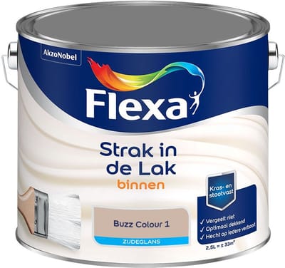 Flexa - Strak In De Lak Binnenlak Zijdeglans - Buzz Colour 1 - Mengverf - 2,5 L