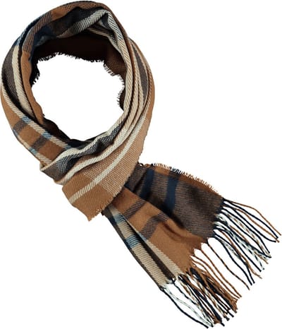 Sarlini Langwerpige Unisex Sjaal Multi Camel