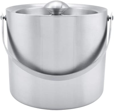 Dubbelwandige RVS IJs-emmer met Deksel voor Bruiloften, Feesten en Barbecue (3 Liter) - Perfect voor Drankjes en Verfrissingen