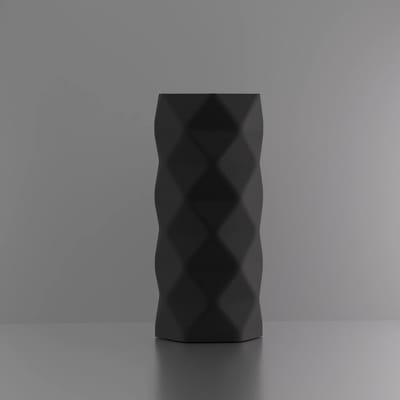 3d-gezellig Infiniti - Vaas - Zwart - Maat 25 cm - 100% gerecycled PLA (bioplastic)