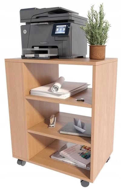 Multifunctionele Printtafel met Wieltjes - Ideaal voor Thuiswerk en Tienerkamers