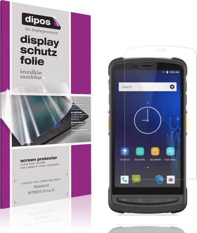 dipos – 4x Beschermfolie geschikt voor Newland MT9055 Orca III | Krasbestendige & heldere Screenprotector Ultra-Thin
