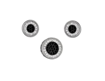 Classic Zirkonia Set - Zilver Oorbellen met Hanger - Oorbellen met Hanger - Zilver 925 - Amona Jewelry