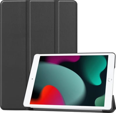 Hoesje Geschikt voor Apple iPad 8 (2020) - 10.2 inch - 8e Generatie - Dun & Stevig - Trifold Bookcase - Hard Cover - Hardcover Book Case - Tablet Hoes - Zwart