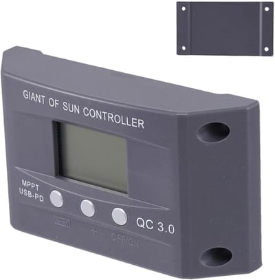 Zonnepaneel Laadregelaar - Energie Controller - Energie Beheer - Geavanceerde PWM Technologie - 12V-24V - Zwart