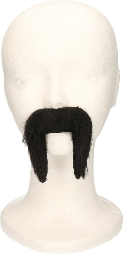 Smiffys Grote Mexicaanse verkleed snor - zwart - fop/nep snorren - plaksnorren - carnaval - Gringo