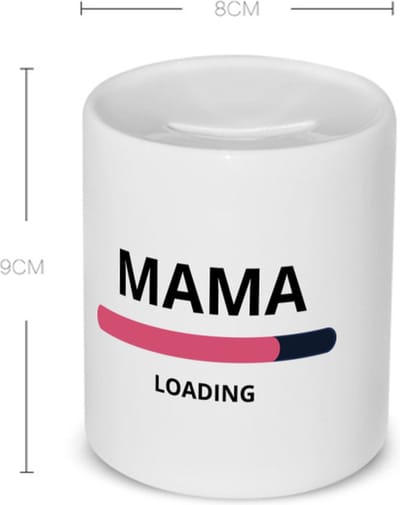 Akyol - mama loading Spaarpot - Moeder - ochtendkoffie laden - moeder cadeautjes - moederdag - verjaardagscadeau - verjaardag - cadeau - geschenk - kado - gift - moeder artikelen - 350 ML inhoud