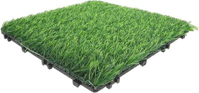 Kunstgras Tegels - Nep Gras - Terras Decoratie - In elkaar grijpend Ontwerp - 30x30cm - Groen