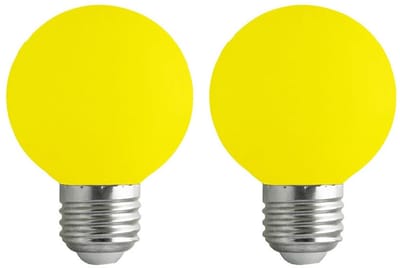 VITO LED Lamp G45 E27 - 3W (vervangt 20W) - 180lm - Geel Licht - 180-240V - Flikkervrij - Energiezuinig - 2 stuks