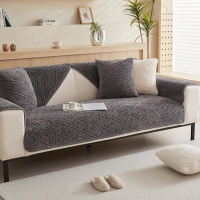 Winter Bankkussen Jacquard Katoen Fluweel Modern Eenvoudig Antislip Bankhoes Verdikt Zacht Warm Bankleuning Beschermhanddoek 70x70cm 1pcs