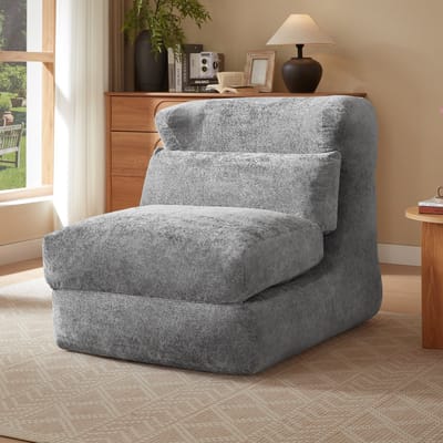 STILVORA Relaxstoel - Verstelbaar 1-Zits Ontwerp - Van Fauteuil Tot Ligstoel - Voor Woonkamer En Slaapkamer - Schuim - Grijs