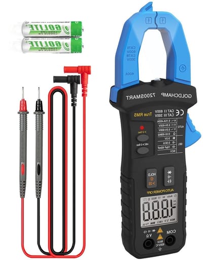 Meettang Multimeter - Tangmeter Spanningszoeker - Elektrische Problemen Oplossen - Contactloze Spanningsdetectie - 6000 Tellingen - Zwart