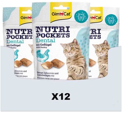 GimCat Nutri Pockets Dental - 12 x 60 gr - Voordeelverpakking