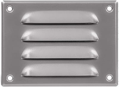 Metalen Ventilatierooster 140x105 mm - Grijze Lattenrooster voor Muur en Insectenbescherming