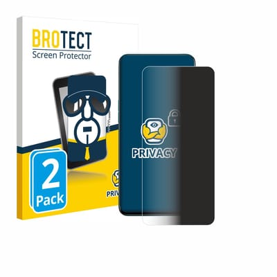 BROTECT - privacy screenprotector voor Oppo Reno 10x Zoom - Folie Beschermfolie Blauwlichtfilter 2 Stuks
