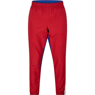 Lacoste Heren XH7587 trainingsbroek (Oranje/blauwe aanvoerder)